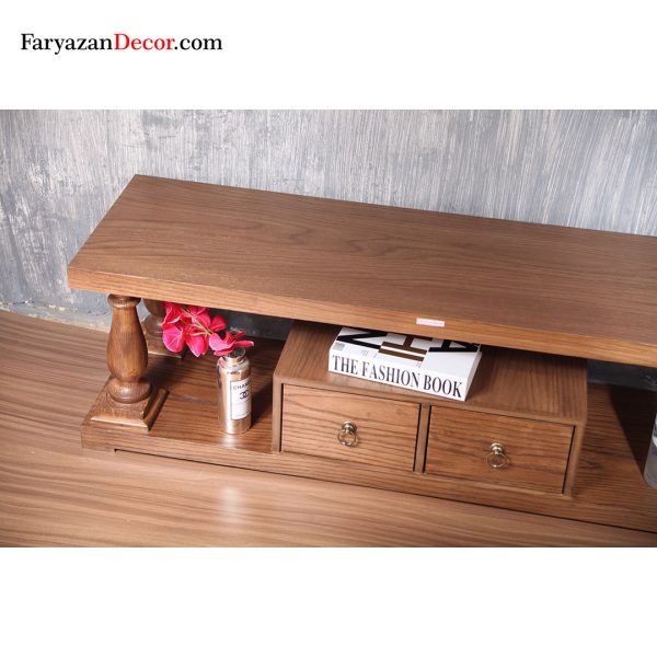 میز تی وی انگلیسی فریازان دکور چوب روکش چوب بلوط 33 میز تی وی چستر انگلیسی روکش چوب بلوط