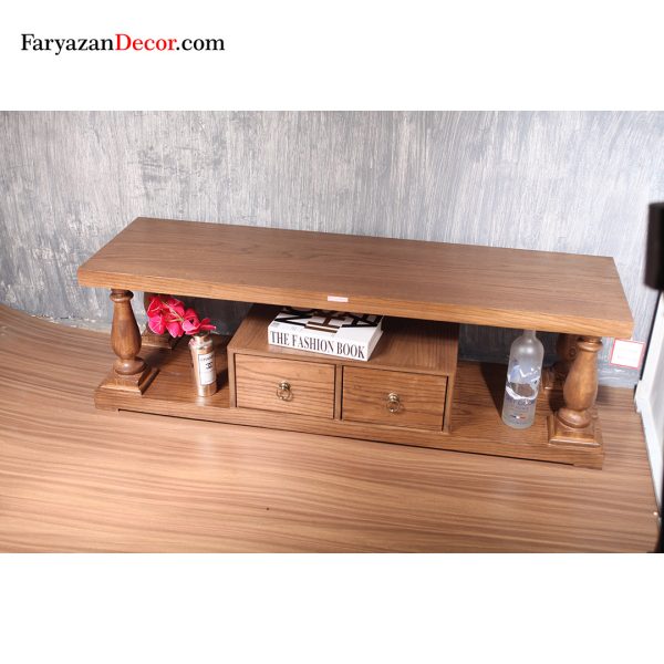 میز تی وی انگلیسی فریازان دکور چوب روکش چوب بلوط 31 میز تی وی چستر انگلیسی روکش چوب بلوط