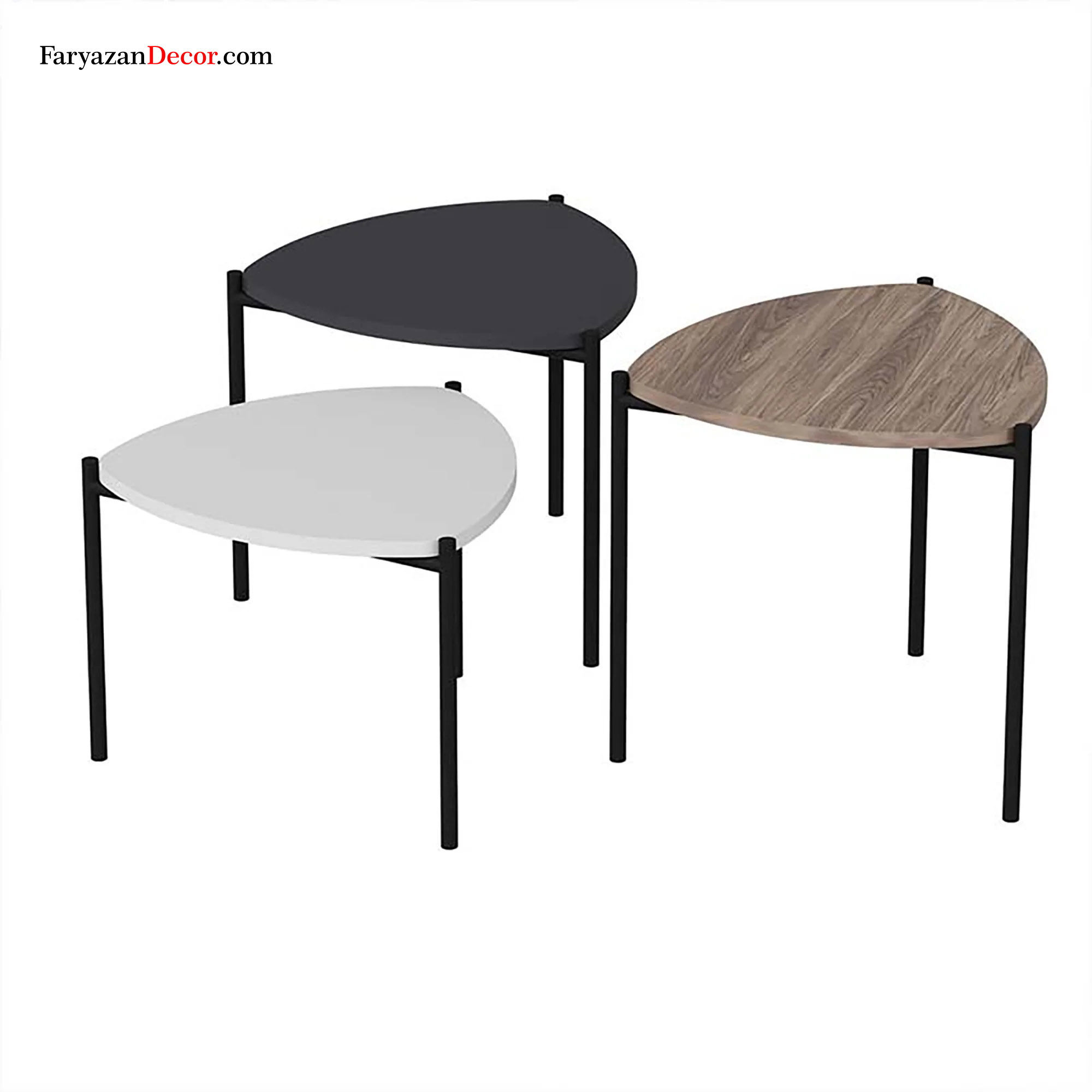 میز عسلی فریازان دکورسه تکه مدل FW26 2 1۱۲۳