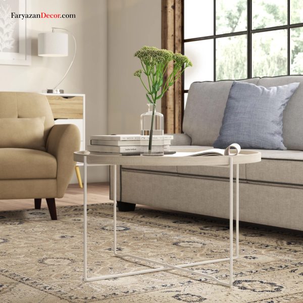 میز جلو مبلی فریازان دکورلبه دار تاشو مدل P9 13 1۵۵
