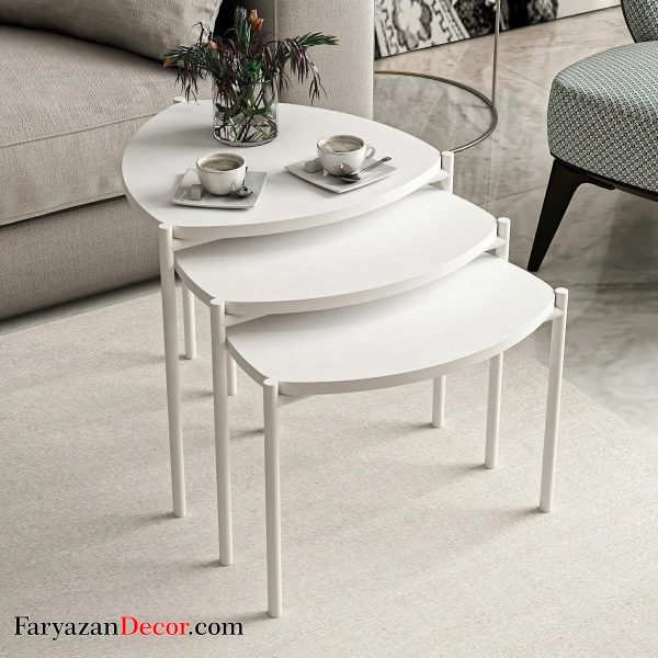 میز عسلی فریازان دکورسه تکه مدل FW26 49 میز عسلی فریازان دکورسه تکه مدل FW26