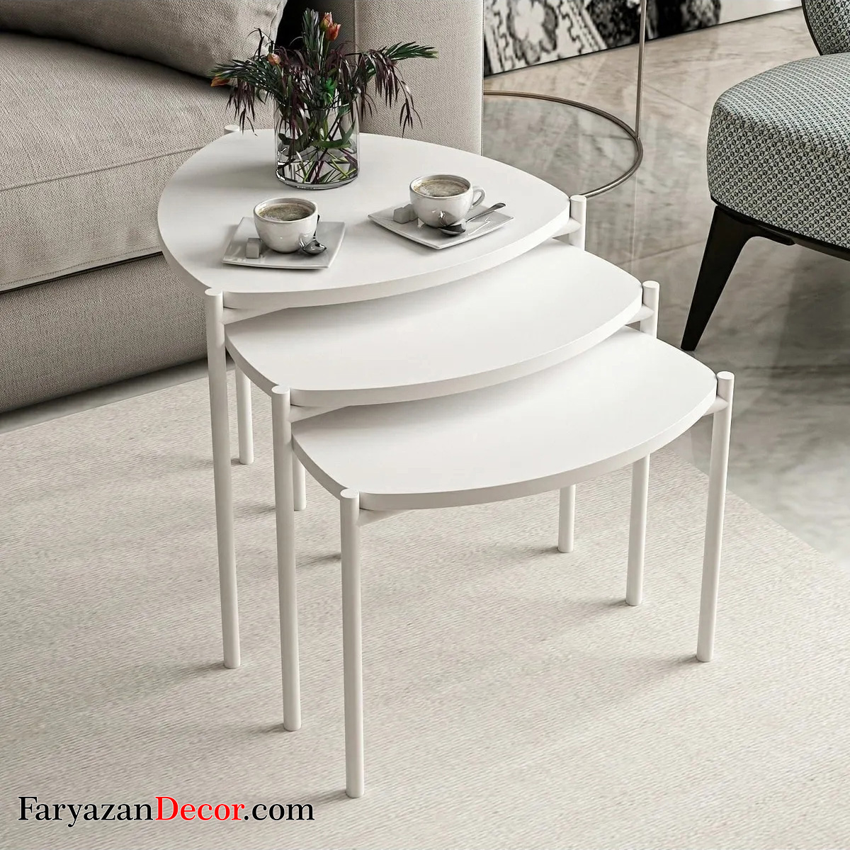 میز عسلی فریازان دکورسه تکه مدل FW26 14 میز عسلی فریازان دکورسه تکه مدل FW26