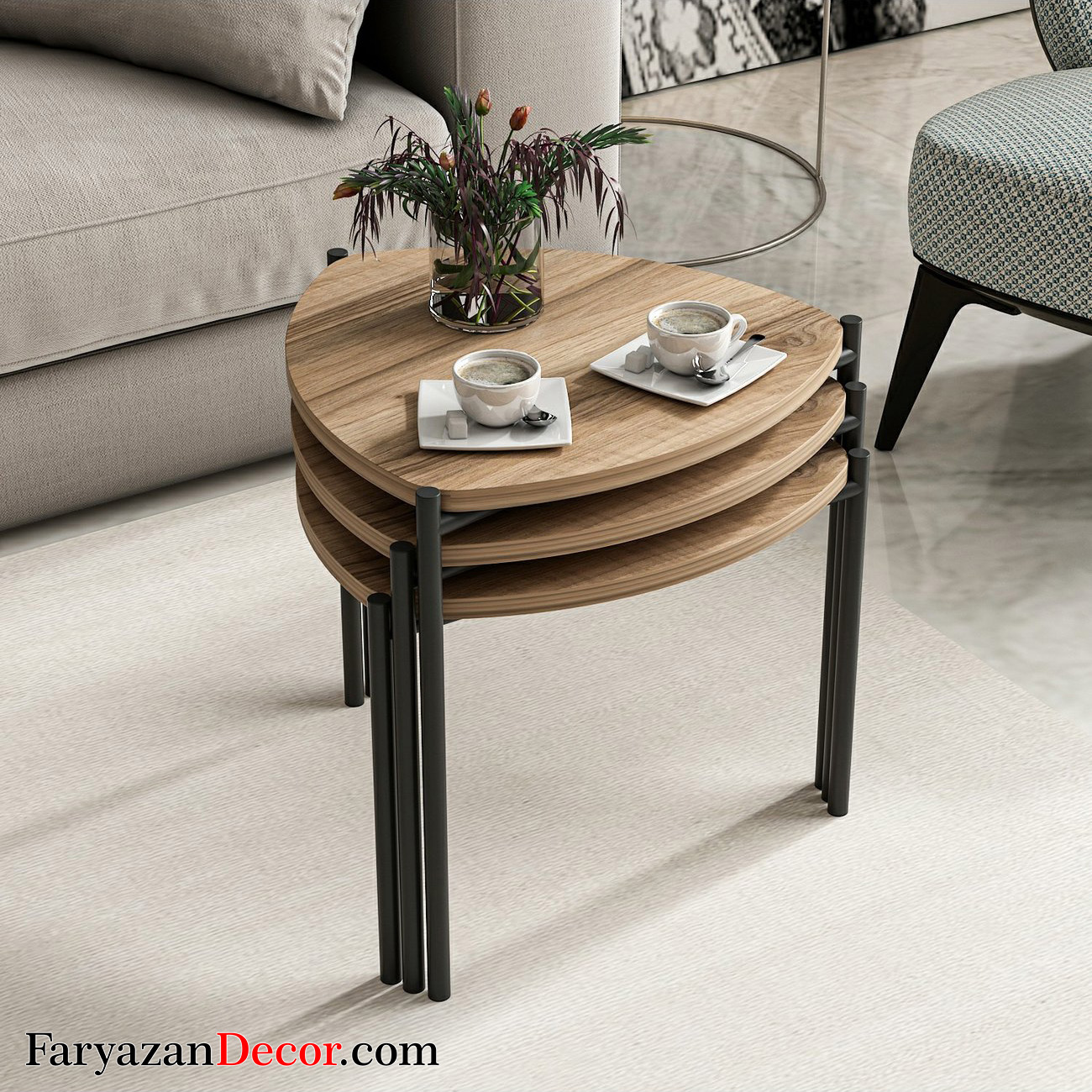میز عسلی فریازان دکورسه تکه مدل FW26 13 میز عسلی فریازان دکورسه تکه مدل FW26