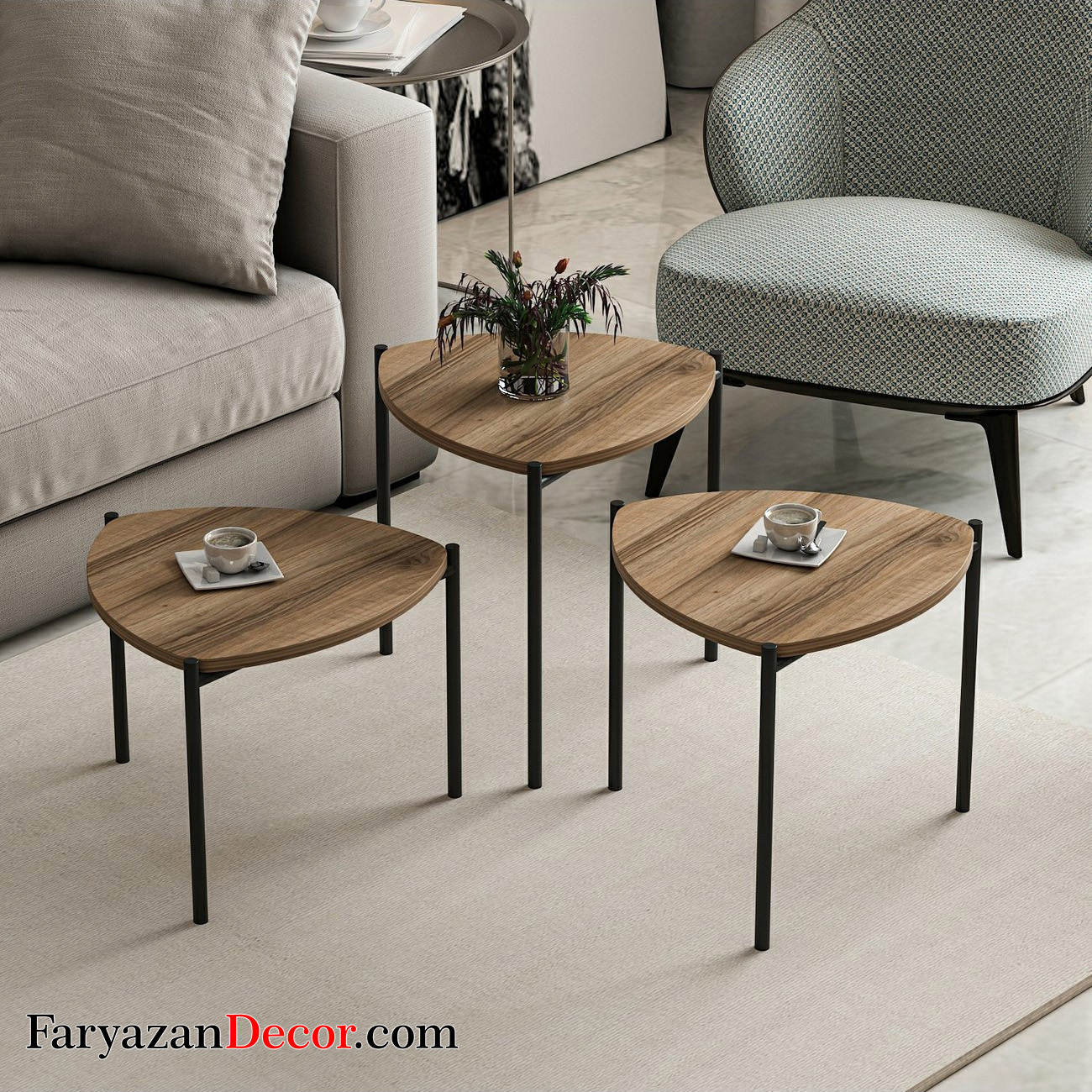 میز عسلی فریازان دکورسه تکه مدل FW26 11 میز عسلی فریازان دکورسه تکه مدل FW26