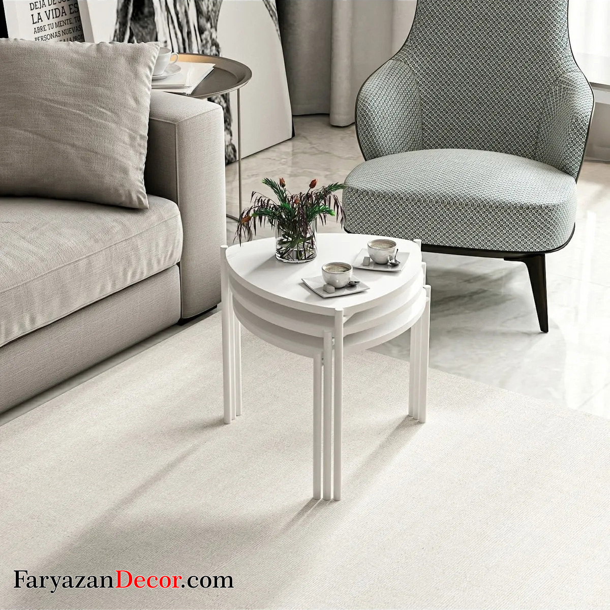 میز عسلی فریازان دکورسه تکه مدل FW26 8 میز عسلی فریازان دکورسه تکه مدل FW26