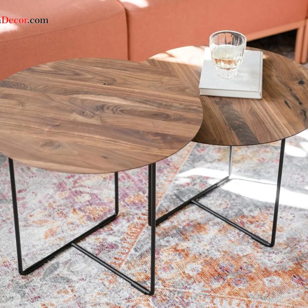 میزعسلی بلوط فریازان دکور مدل walnut 32 میز جلو مبلی فریازان دکور مدل walnu