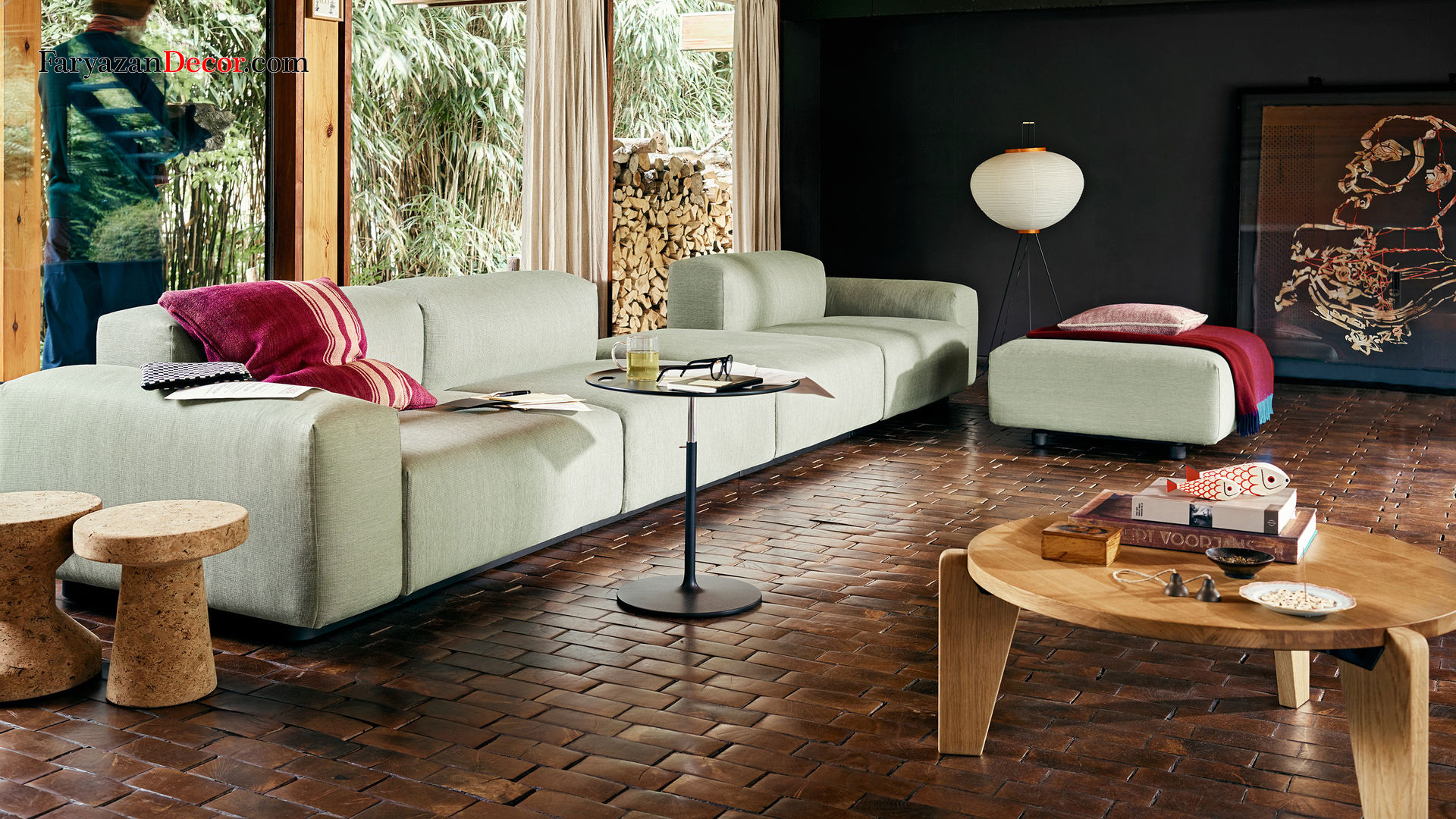 میز جلو مبلی فریازان دکور مدل Vitra 4 میز جلو مبلی فریازان دکور مدل Vitra
