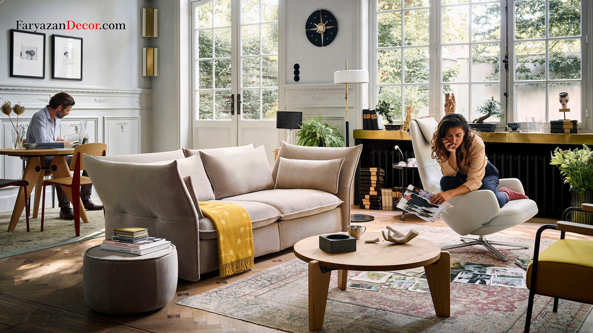 میز جلو مبلی فریازان دکور مدل Vitra 5 میز جلو مبلی فریازان دکور مدل Vitra
