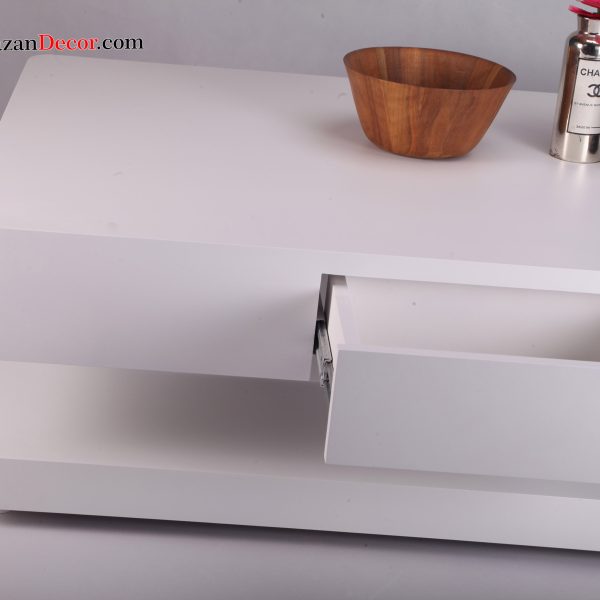 نمونه تولید شده میز جلو مبلی فریازان دکور مدل رولکس کشو دار