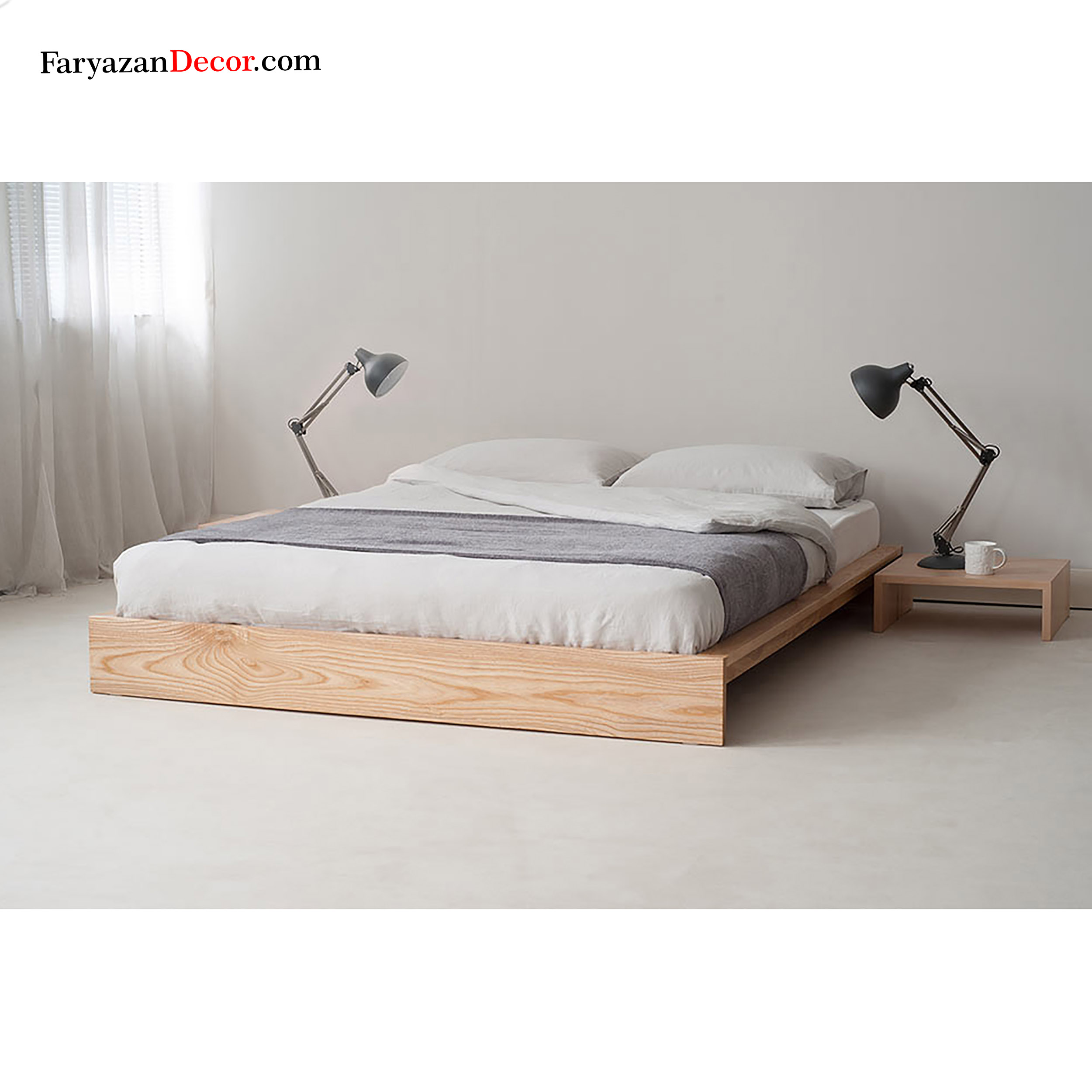 تخت خواب فریازان دکور مدل noora 1 تخت خواب فریازان دکور مدل noora