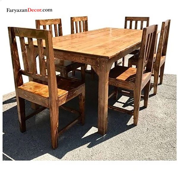 میز ناهارخوری چوبی ساده و شیک